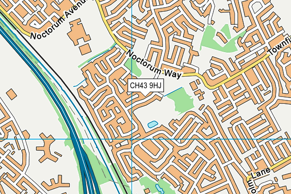 CH43 9HJ map - OS VectorMap District (Ordnance Survey)