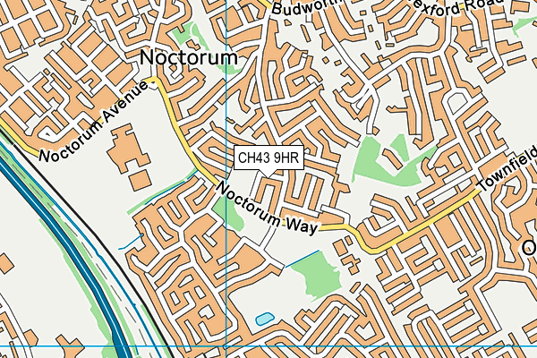 CH43 9HR map - OS VectorMap District (Ordnance Survey)