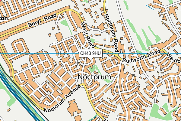 CH43 9HU map - OS VectorMap District (Ordnance Survey)