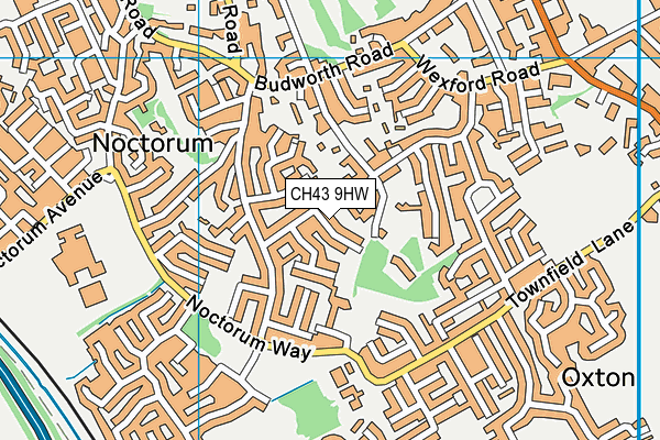 CH43 9HW map - OS VectorMap District (Ordnance Survey)