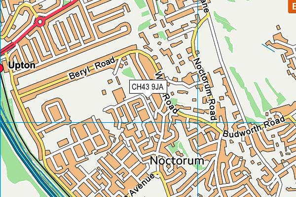 CH43 9JA map - OS VectorMap District (Ordnance Survey)