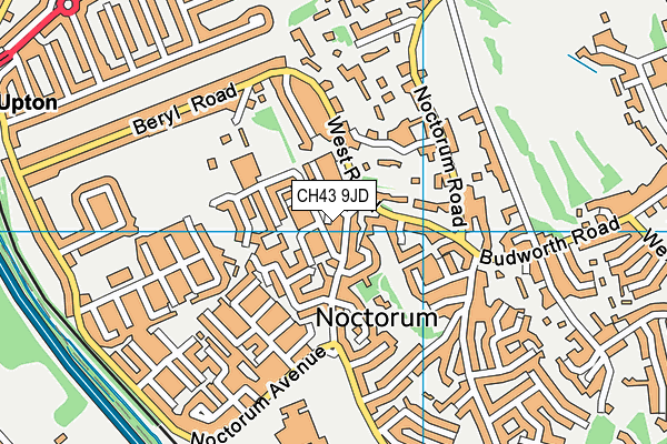 CH43 9JD map - OS VectorMap District (Ordnance Survey)