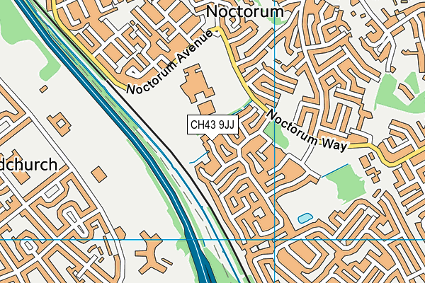 CH43 9JJ map - OS VectorMap District (Ordnance Survey)