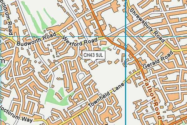 CH43 9JL map - OS VectorMap District (Ordnance Survey)
