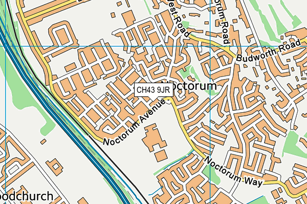 CH43 9JR map - OS VectorMap District (Ordnance Survey)