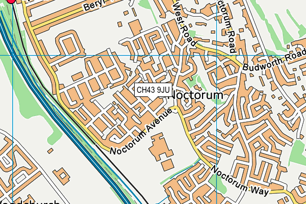 CH43 9JU map - OS VectorMap District (Ordnance Survey)