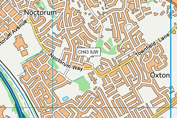 CH43 9JW map - OS VectorMap District (Ordnance Survey)