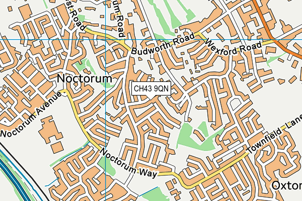 CH43 9QN map - OS VectorMap District (Ordnance Survey)