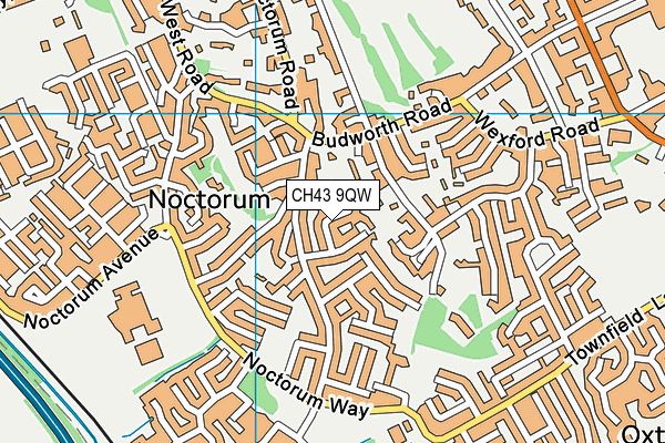CH43 9QW map - OS VectorMap District (Ordnance Survey)