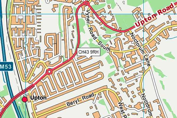 CH43 9RH map - OS VectorMap District (Ordnance Survey)