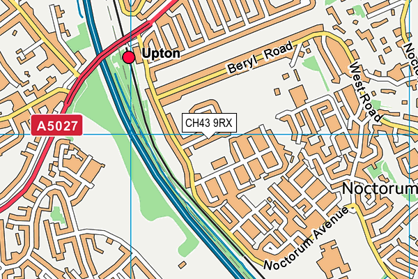 CH43 9RX map - OS VectorMap District (Ordnance Survey)