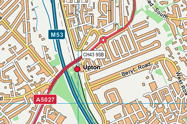 CH43 9SB map - OS VectorMap District (Ordnance Survey)