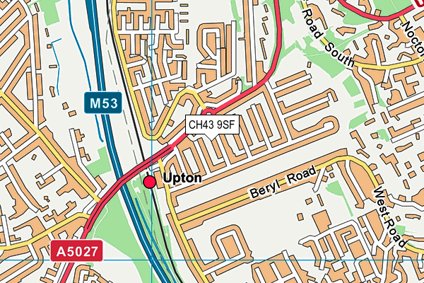 CH43 9SF map - OS VectorMap District (Ordnance Survey)