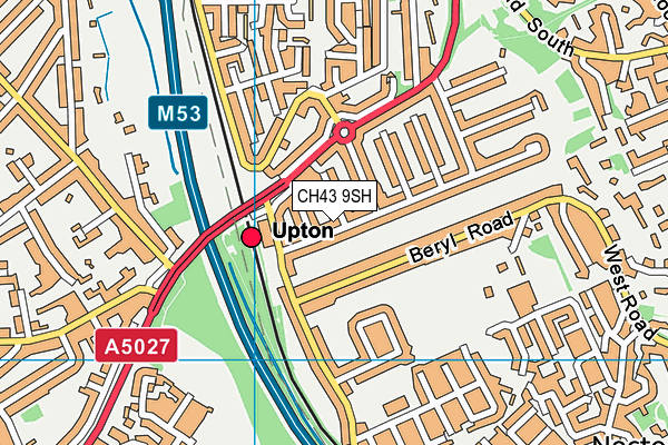 CH43 9SH map - OS VectorMap District (Ordnance Survey)