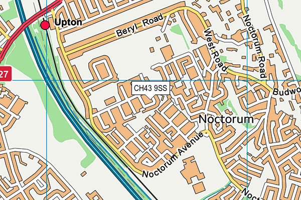 CH43 9SS map - OS VectorMap District (Ordnance Survey)