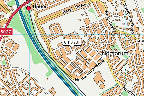 CH43 9ST map - OS VectorMap District (Ordnance Survey)