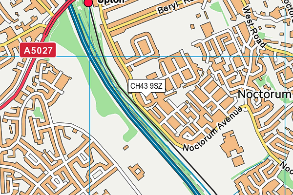 CH43 9SZ map - OS VectorMap District (Ordnance Survey)