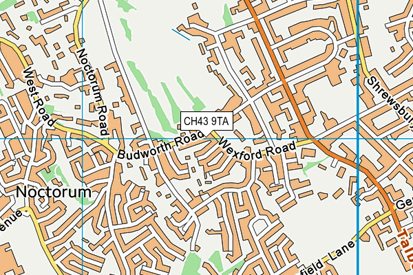 CH43 9TA map - OS VectorMap District (Ordnance Survey)