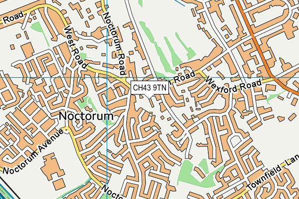 CH43 9TN map - OS VectorMap District (Ordnance Survey)