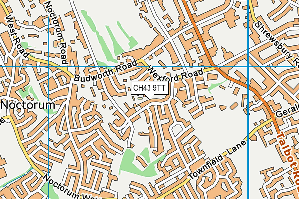 CH43 9TT map - OS VectorMap District (Ordnance Survey)