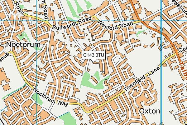 CH43 9TU map - OS VectorMap District (Ordnance Survey)