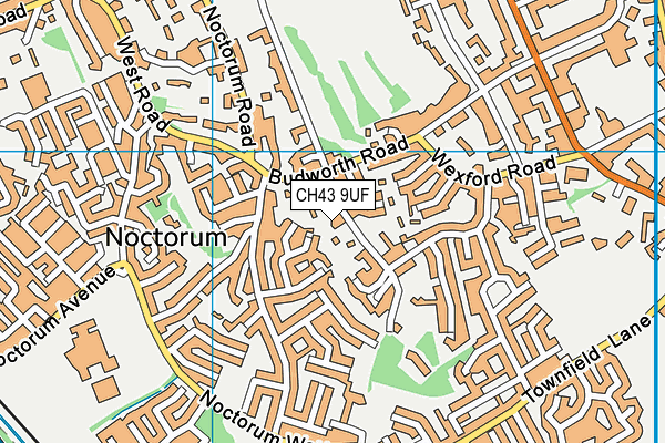 CH43 9UF map - OS VectorMap District (Ordnance Survey)