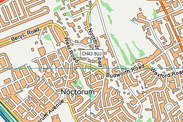 CH43 9UJ map - OS VectorMap District (Ordnance Survey)