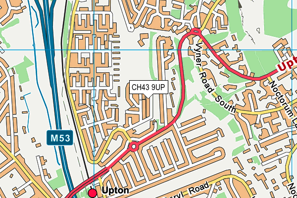 CH43 9UP map - OS VectorMap District (Ordnance Survey)