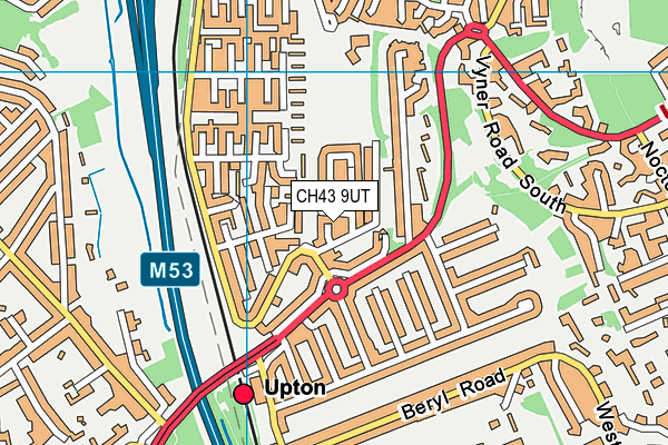 CH43 9UT map - OS VectorMap District (Ordnance Survey)