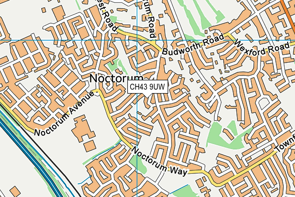 CH43 9UW map - OS VectorMap District (Ordnance Survey)