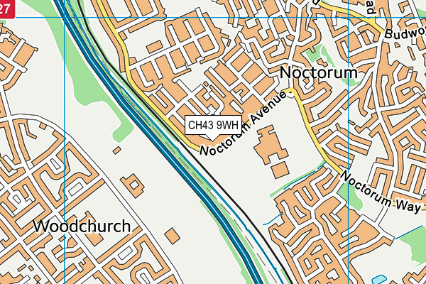 CH43 9WH map - OS VectorMap District (Ordnance Survey)