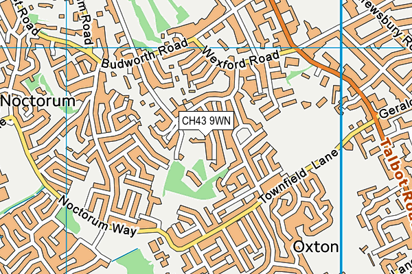 CH43 9WN map - OS VectorMap District (Ordnance Survey)