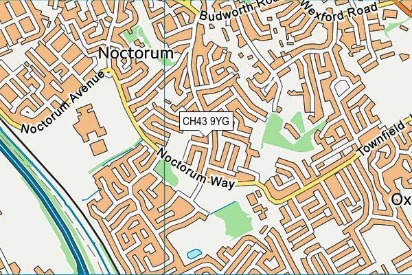 CH43 9YG map - OS VectorMap District (Ordnance Survey)