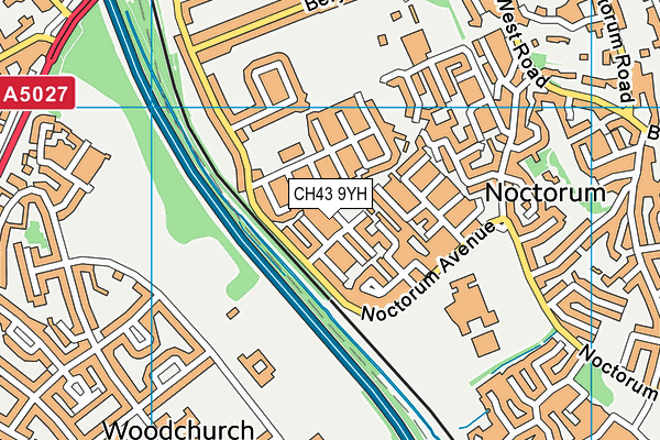 CH43 9YH map - OS VectorMap District (Ordnance Survey)
