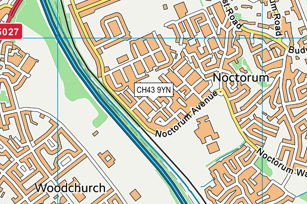 CH43 9YN map - OS VectorMap District (Ordnance Survey)