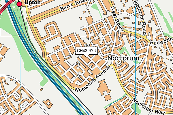 CH43 9YU map - OS VectorMap District (Ordnance Survey)