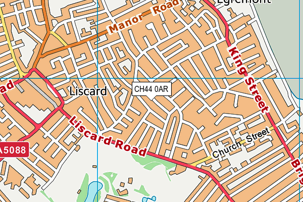 CH44 0AR map - OS VectorMap District (Ordnance Survey)