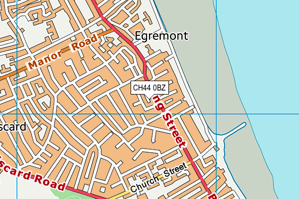 CH44 0BZ map - OS VectorMap District (Ordnance Survey)