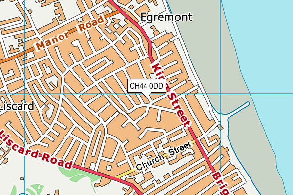 CH44 0DD map - OS VectorMap District (Ordnance Survey)
