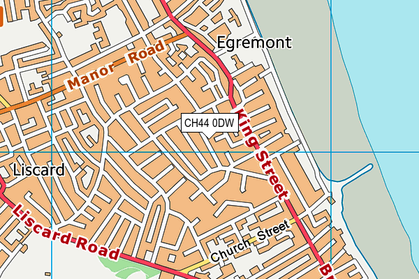 CH44 0DW map - OS VectorMap District (Ordnance Survey)