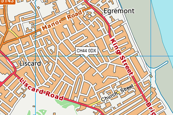 CH44 0DX map - OS VectorMap District (Ordnance Survey)