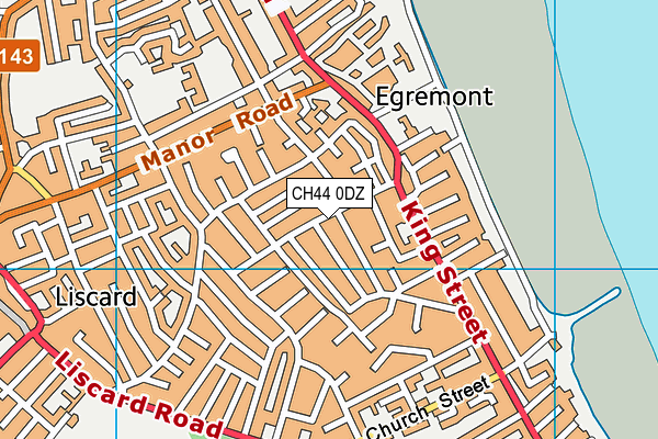 CH44 0DZ map - OS VectorMap District (Ordnance Survey)