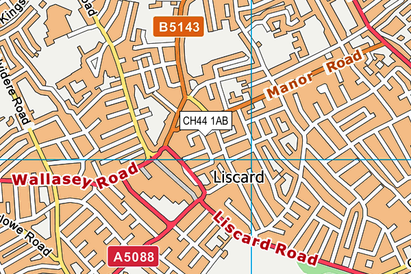 CH44 1AB map - OS VectorMap District (Ordnance Survey)