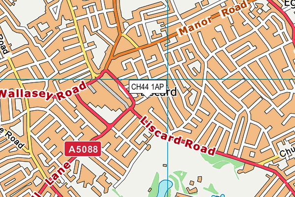 CH44 1AP map - OS VectorMap District (Ordnance Survey)