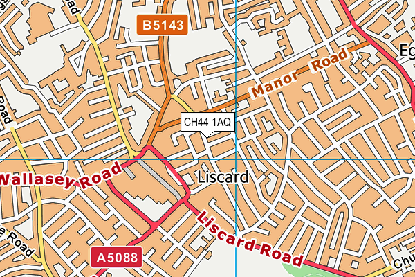 CH44 1AQ map - OS VectorMap District (Ordnance Survey)