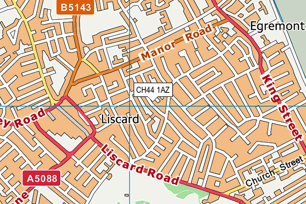 CH44 1AZ map - OS VectorMap District (Ordnance Survey)