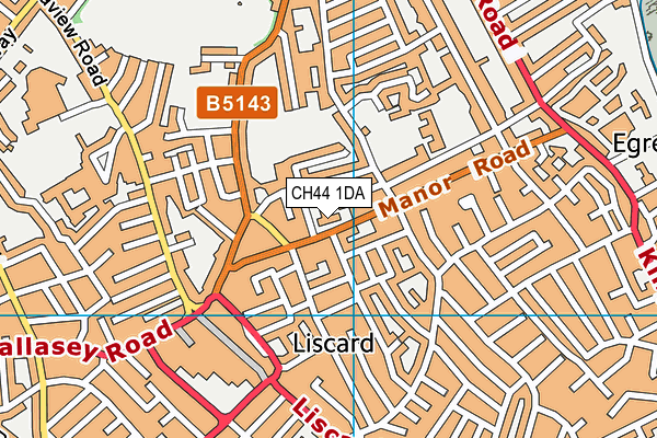 CH44 1DA map - OS VectorMap District (Ordnance Survey)