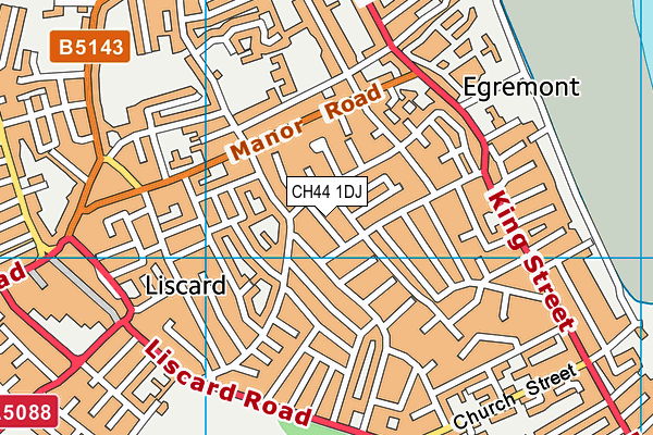 CH44 1DJ map - OS VectorMap District (Ordnance Survey)