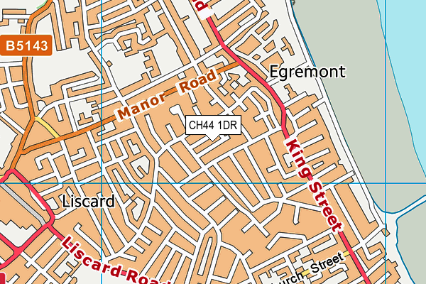 CH44 1DR map - OS VectorMap District (Ordnance Survey)