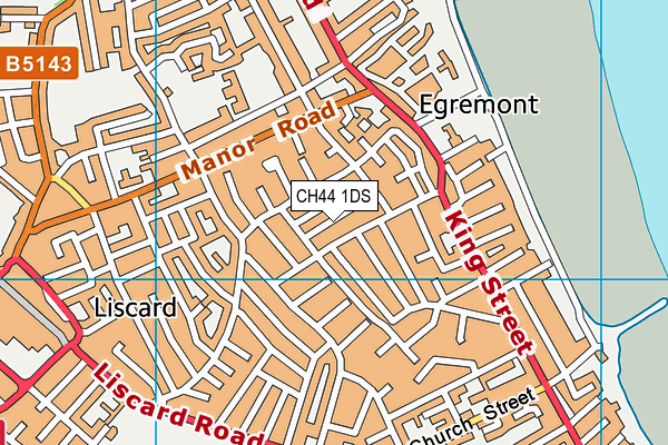 CH44 1DS map - OS VectorMap District (Ordnance Survey)